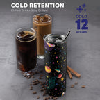 Colourful Space 20oz Tall Skinny Tumbler with Lid and Straw