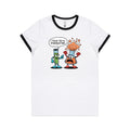 I Think You're Overreacting Chemistry AS Colour Women's Ringer Tee