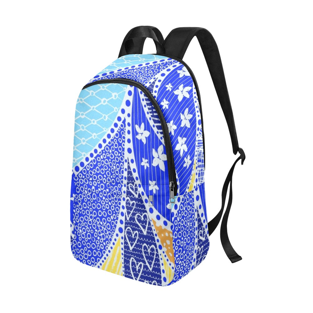 Blue Swirl - Fabric Backpack