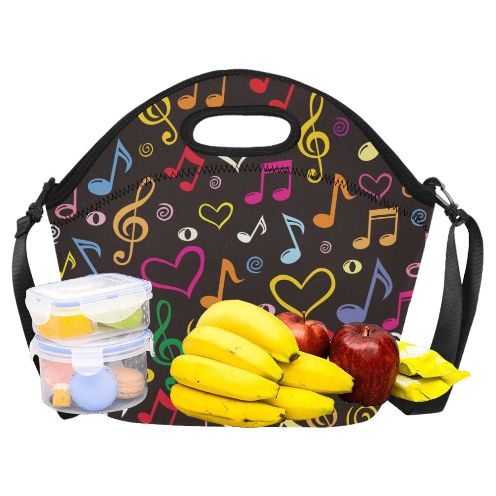 Music Notes - Neoprene Lunch Bag Neoprene Lunch Bag Printed Offshore