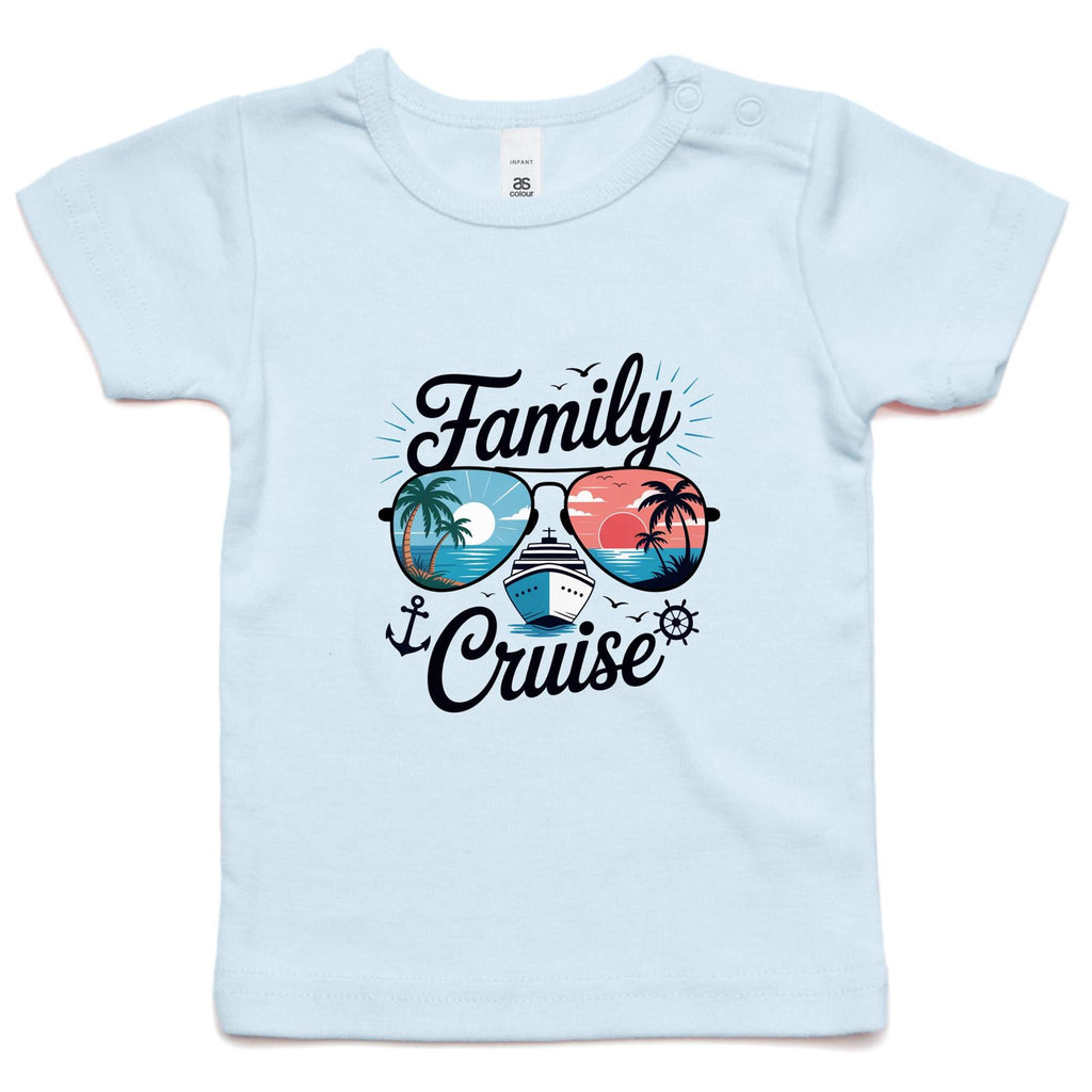Family Cruise Baby Cruise T-shirt Powder Blue Baby Cruise T-shirt Cruise Printed In Australia