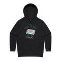 Music Feeds The Soul, Cassette Tape - Womens Hoodie Black Womens Hoodie Music Printed In Australia
