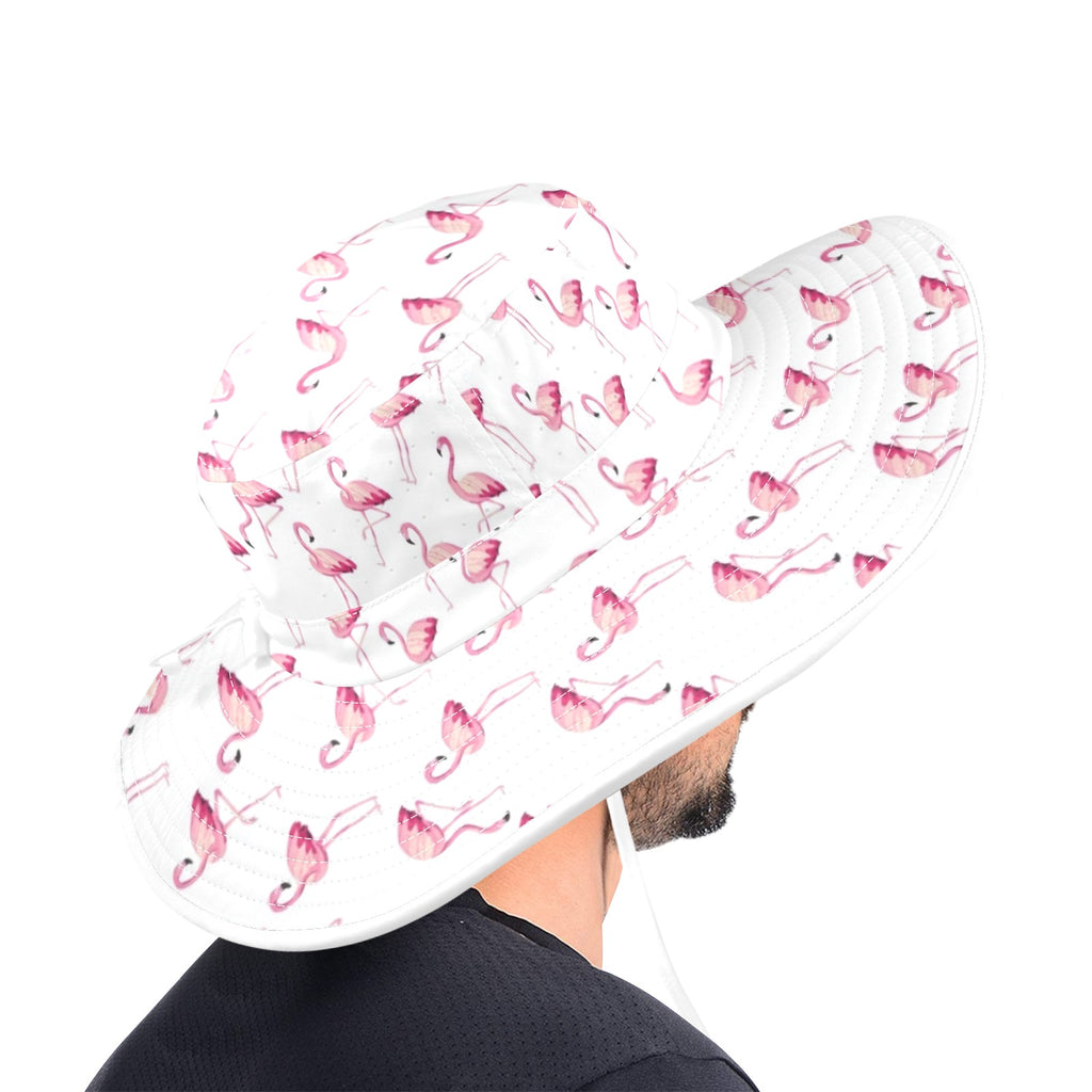 Flamingos Wide Brim Bucket Hat Wide Brim Bucket Hat animal Printed Offshore