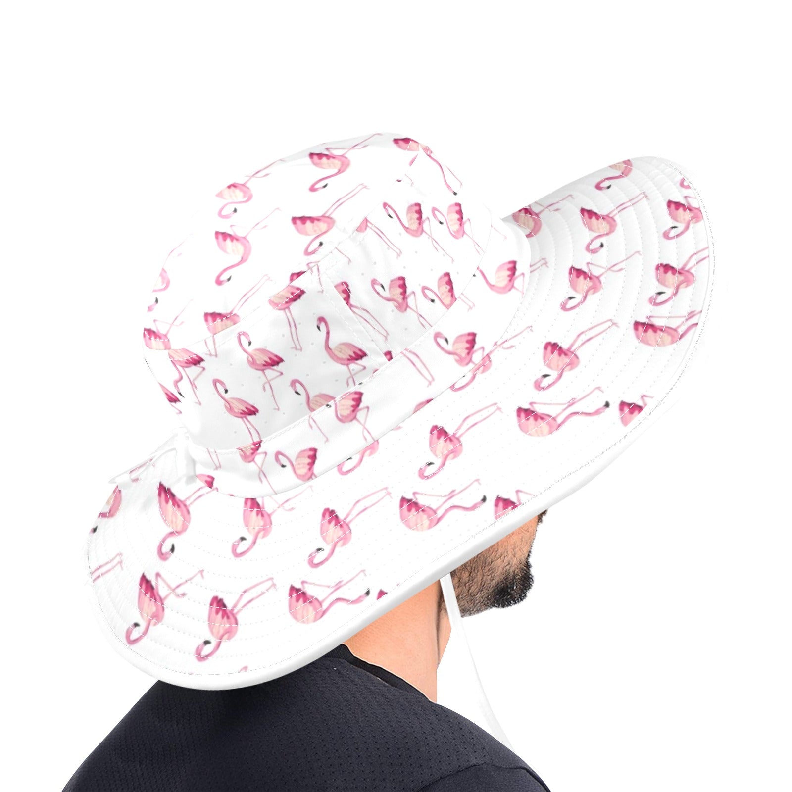 Flamingos Wide Brim Bucket Hat Wide Brim Bucket Hat animal Printed Offshore