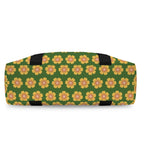Yellow Flowers On Green Duffle Bag-Simple (Model 1715) Duffle Bag-Simple (1715)