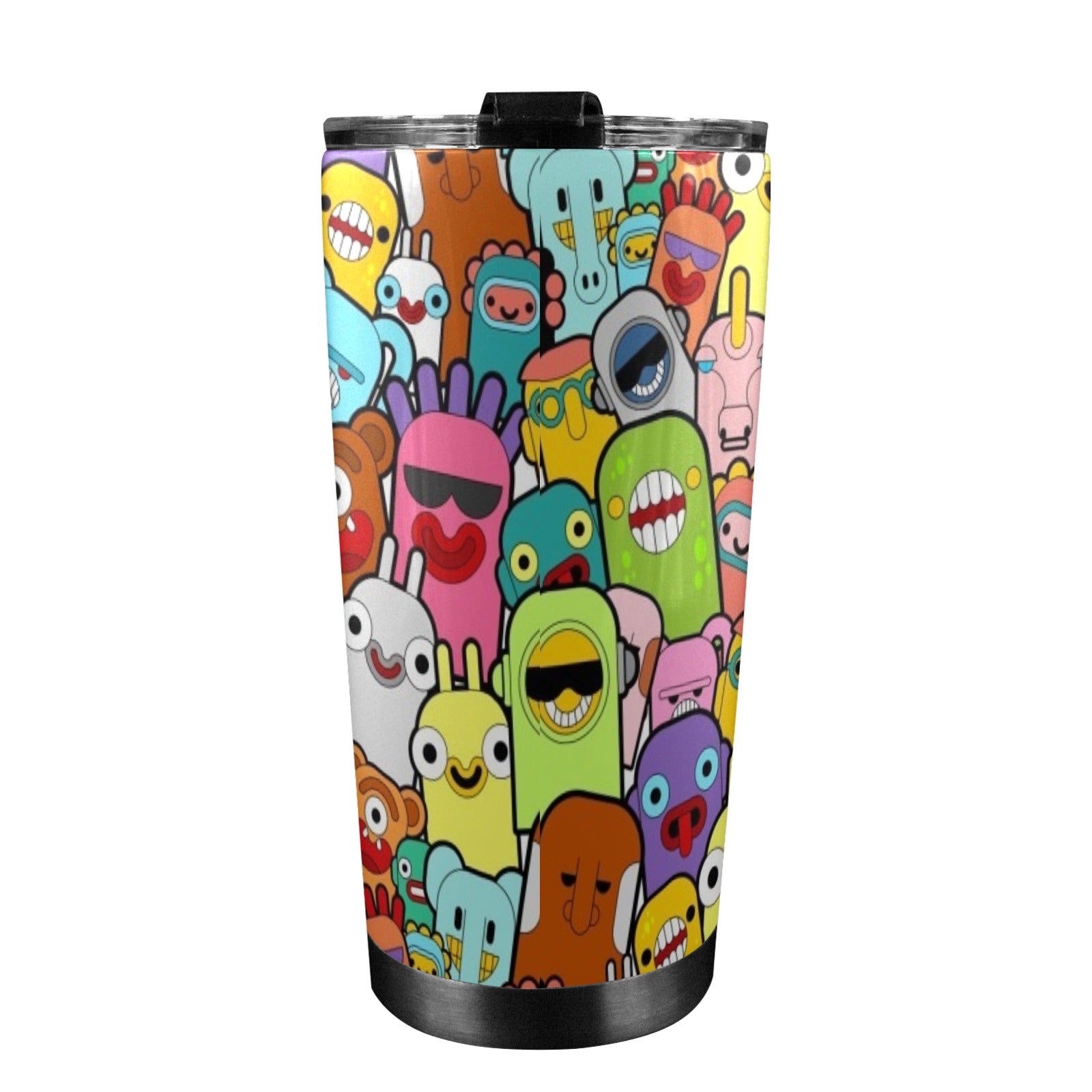Happy Monsters - 20oz Mobile Tumbler with Lid (Black Lock)