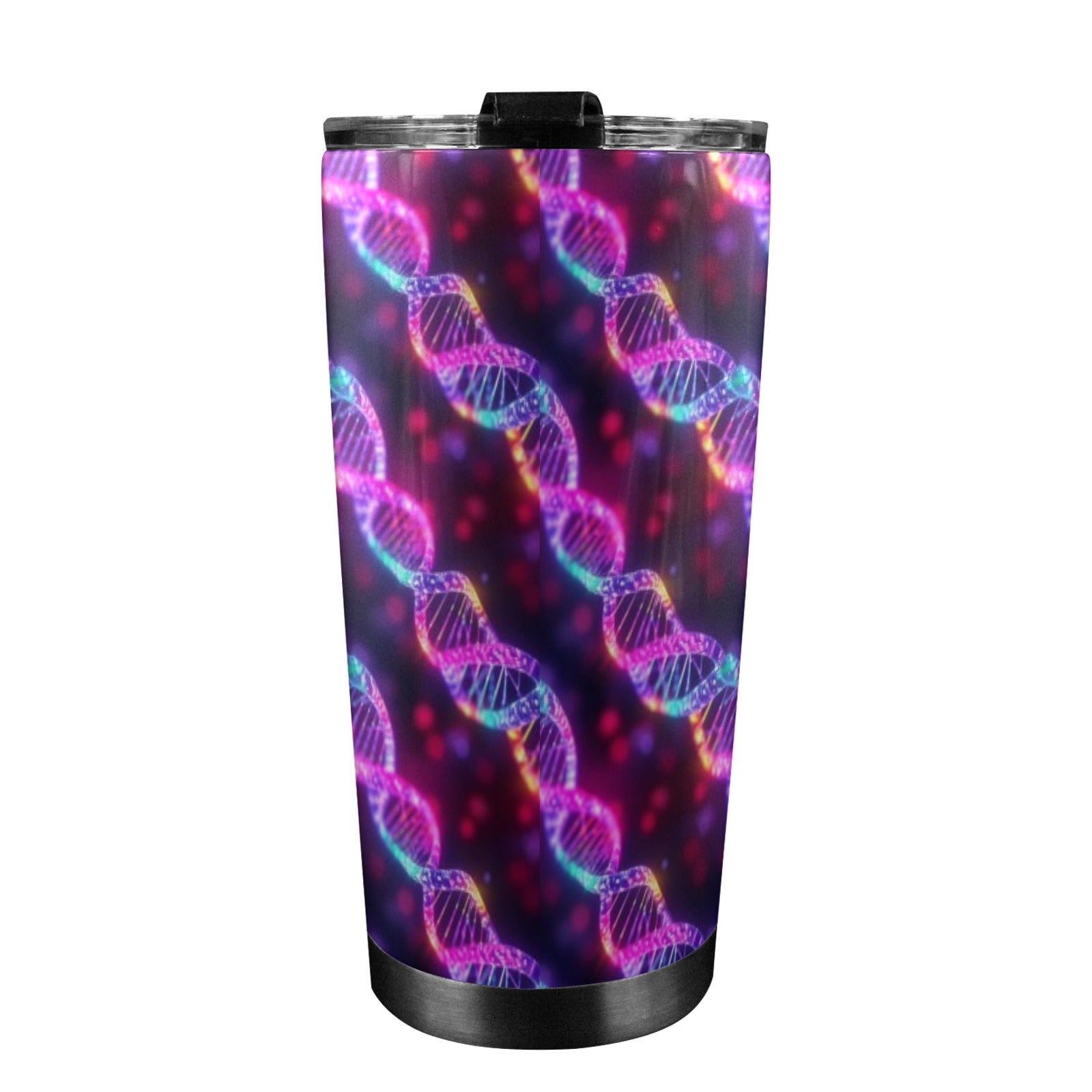 DNA Glow - 20oz Mobile Tumbler with Lid (Black Lock) 20oz Travel Mug Printed Offshore Science