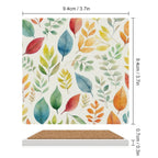 Autumn Leaves - Ceramic Coasters (Square) Ceramic Coasters Plants Printed Offshore