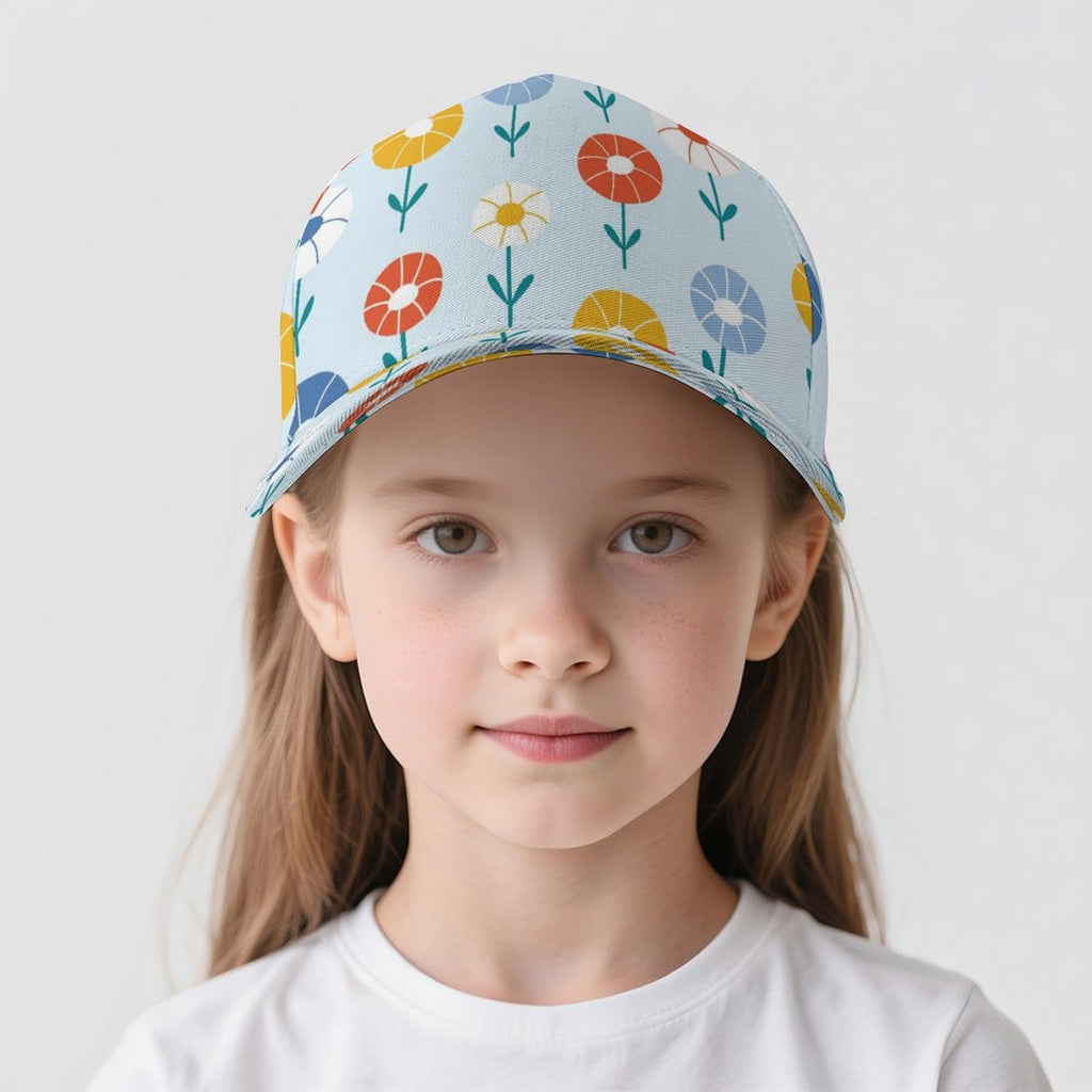 Abstract Cute Flowers Kids Baseball Cap