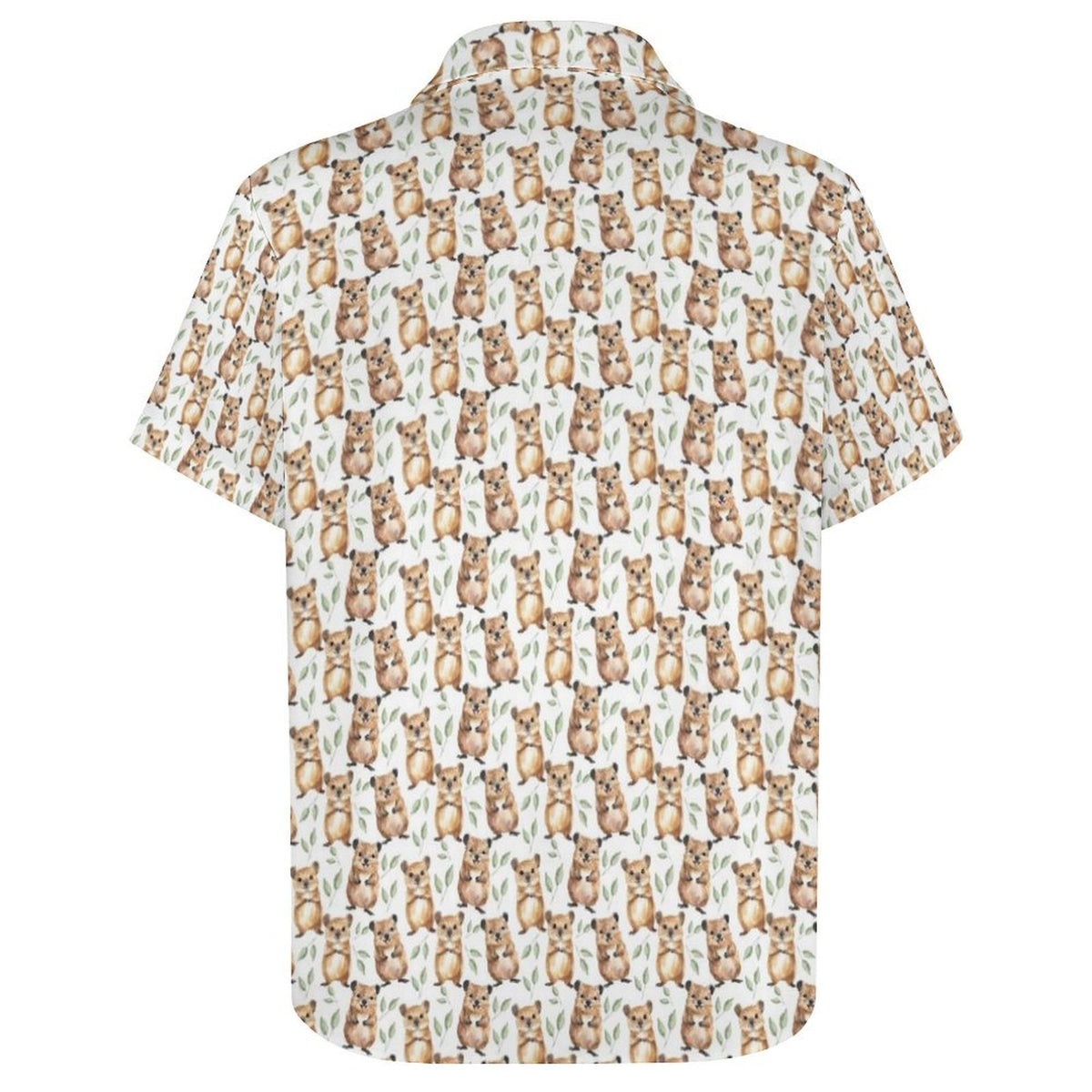Quokkas Women's Collared Pocketless Short Sleeve Shirt