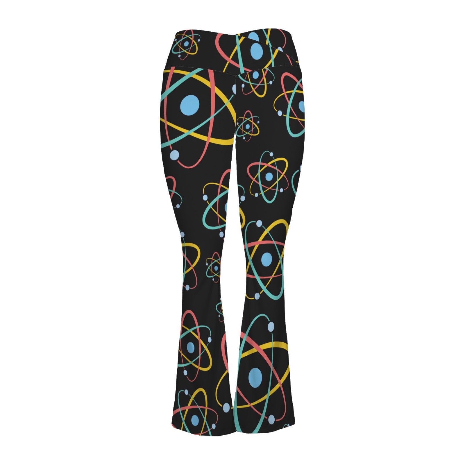 Atoms High Waist Crossover Tummy Control Flare Leggings High Waist Flare Leggings Printed Offshore Science