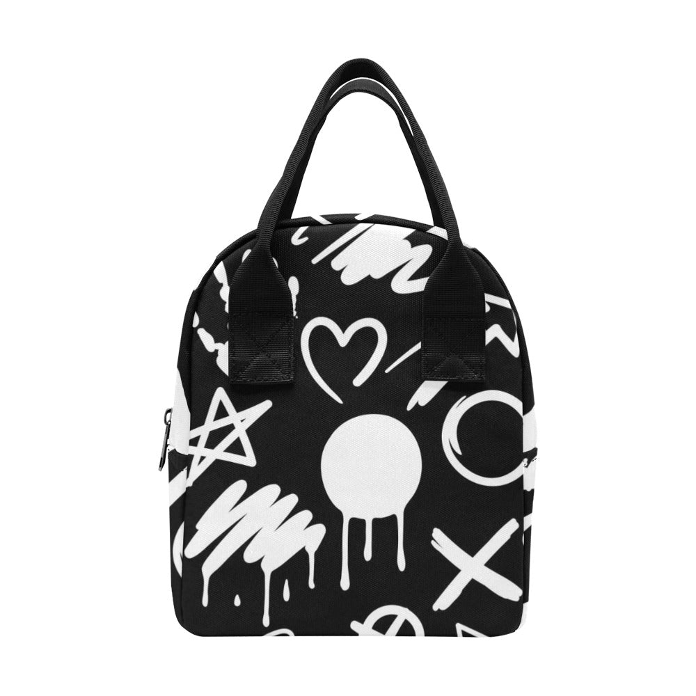 Bold Graffiti - Zipper Lunch Bag One Size Zipper Lunch Bag Printed Offshore