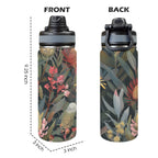 Australian Native Flowers - Insulated Water Bottle with Dual-Use Lid (18oz) Insulated Water Bottle with Dual-Use Lid (18oz) Plants Printed Offshore