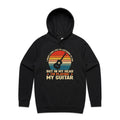 In My Head I'm Playing My Guitar - Mens Hoodie Black Mens Hoodie Music Printed In Australia