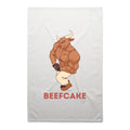 Beefcake AS Colour Tea Towel White One Size Tea Towel Fitness Printed In Australia