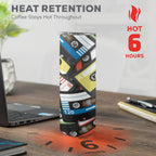 Cassette Tapes 20oz Tall Skinny Tumbler with Lid and Straw