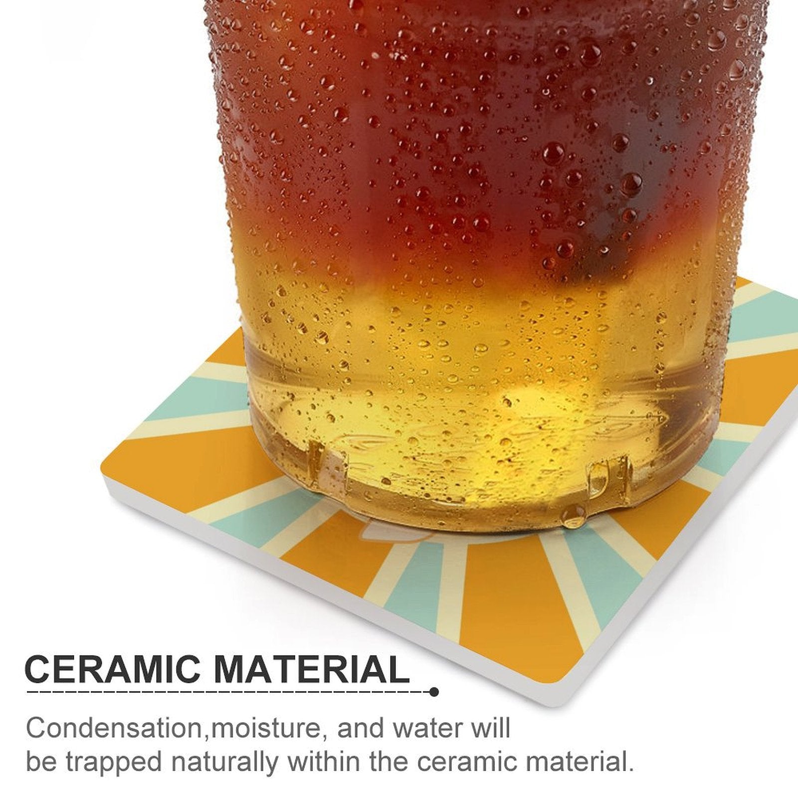 Rise And Shine - Ceramic Coasters (Square) Ceramic Coasters Printed Offshore