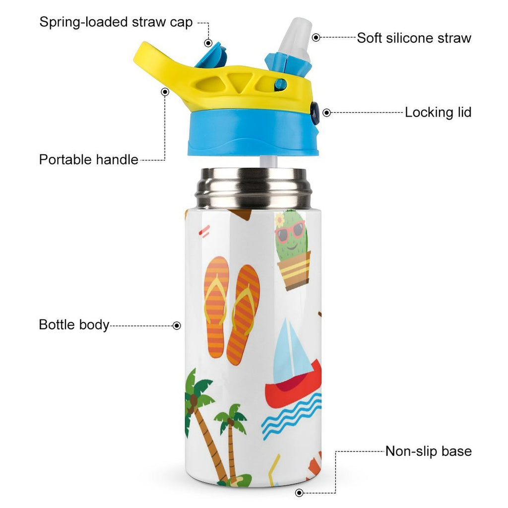 Beach Time - Little Kids Water Bottle Little Kids Water Bottle Printed Offshore Summer