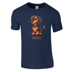 Personalised - Your Pet - Classic Unisex Crewneck T-shirt Navy Personalised T-shirt customise Globally Fulfilled personalise