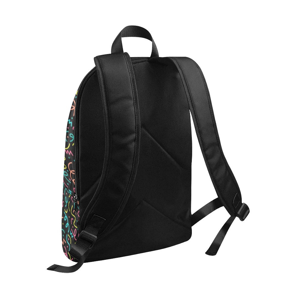 Squiggle Time - Fabric Backpack