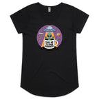 Coffee, Alien, UFO, Take Me To Your Brewer Women's AS Colour Scoop Neck T-Shirt Black Womens Scoop Neck T-shirt Coffee Printed In Australia Sci Fi