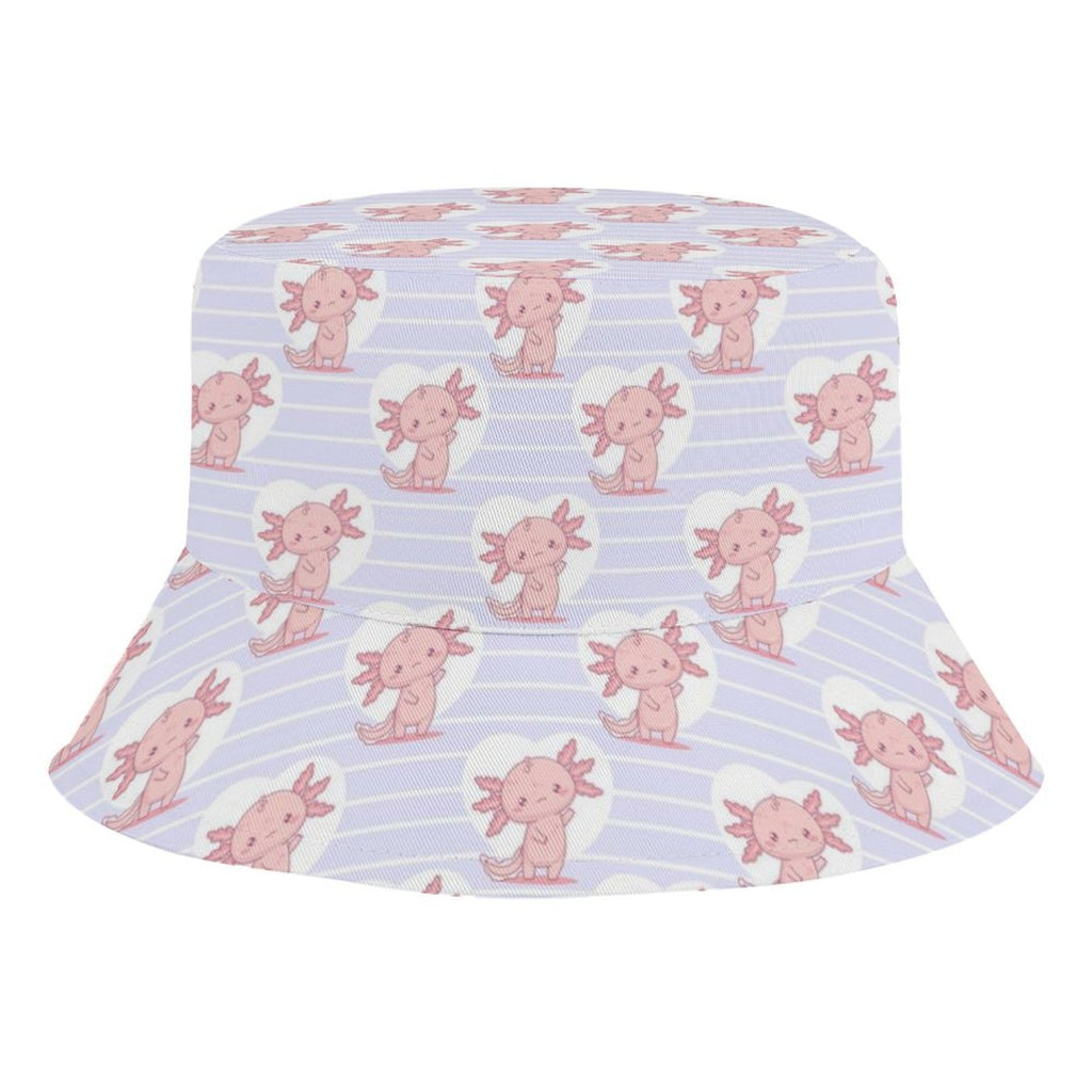 Axolotl Love Kids Bucket Hat black Kids Bucket Hat animal Printed Offshore
