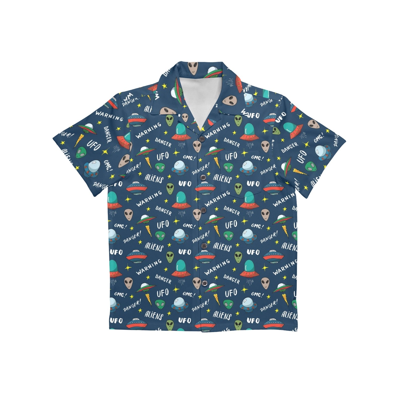 UFO's And Aliens Junior Kids Hawaiian Shirt