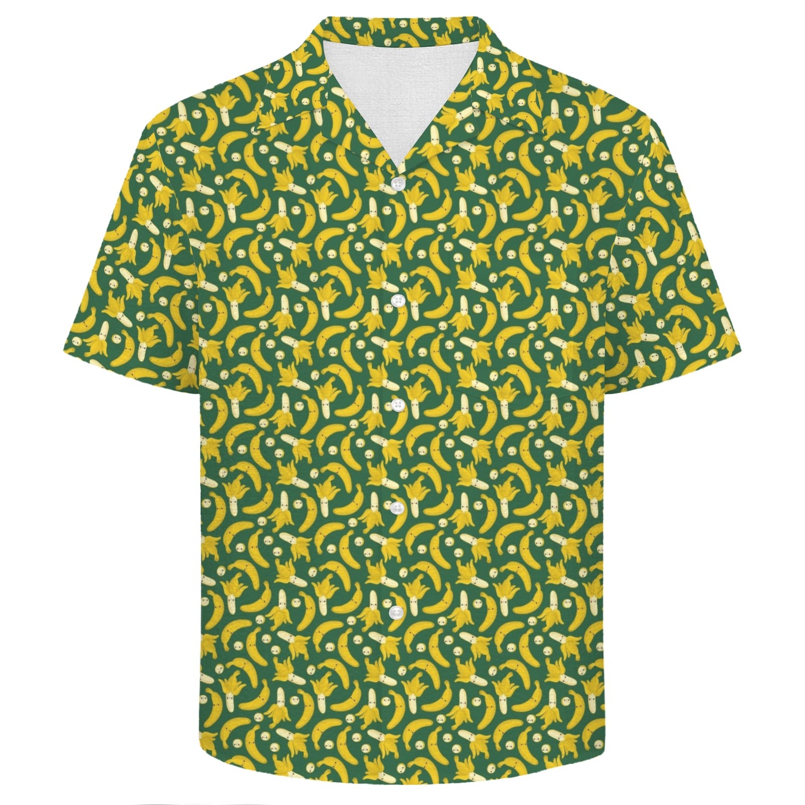 Happy Bananas Men's Crinkle Hawaiian Shirt