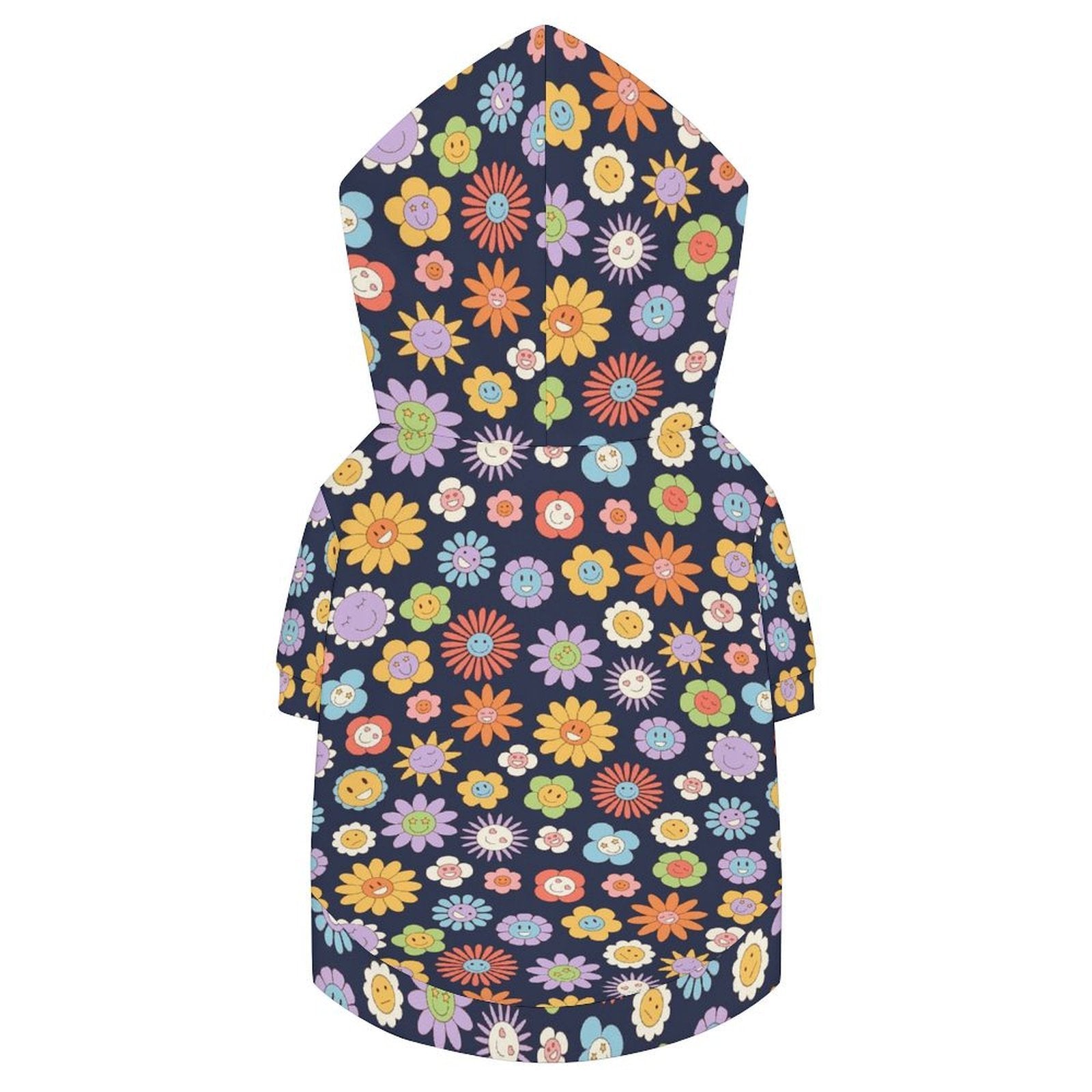 Groovy Flowers Pet Hoodie (Small Size)
