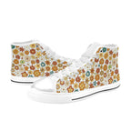 70's Style Floral Men's High Top Canvas Shoes Men's Classic High Top Canvas Shoes Printed Offshore Retro