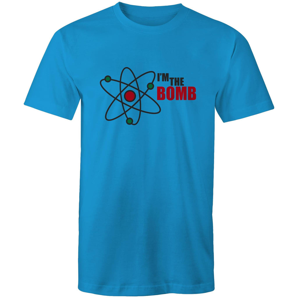 Atom, I'm The Bomb - Mens T-Shirt Arctic Blue Mens T-shirt Printed In Australia Science