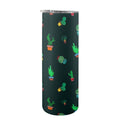 Cactus On Black 20oz Tall Skinny Tumbler with Lid and Straw One Size 20oz Tall Skinny Tumbler with Lid and Straw Printed Offshore