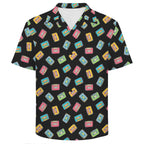 Colourful Cassettes Men's Crinkle Hawaiian Shirt