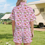 Fast Food Women's Windbreaker Short Set Women's Windbreaker Short Set Food Printed Offshore
