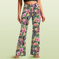 Flamingo Jungle High Waist Crossover Tummy Control Flare Leggings 5XL High Waist Flare Leggings animal Printed Offshore