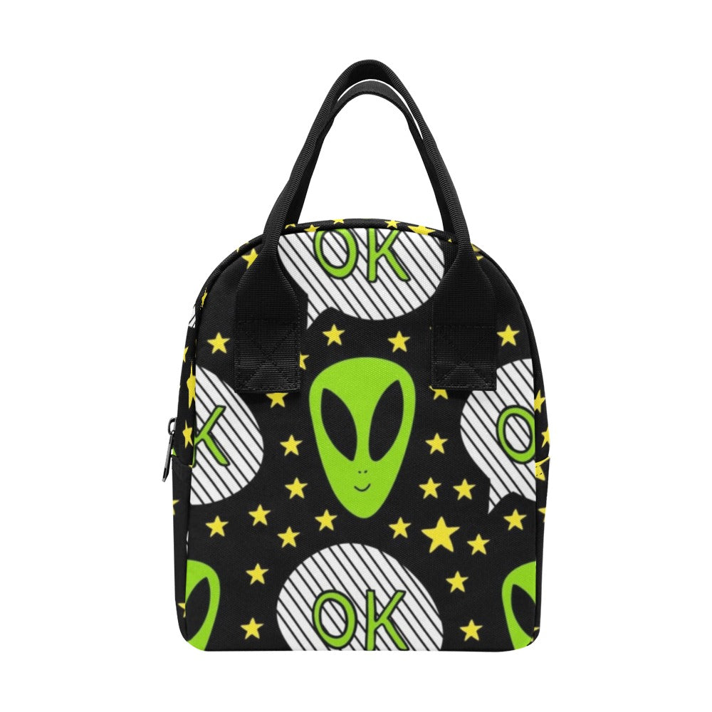 Alien OK - Zipper Lunch Bag One Size Zipper Lunch Bag Printed Offshore