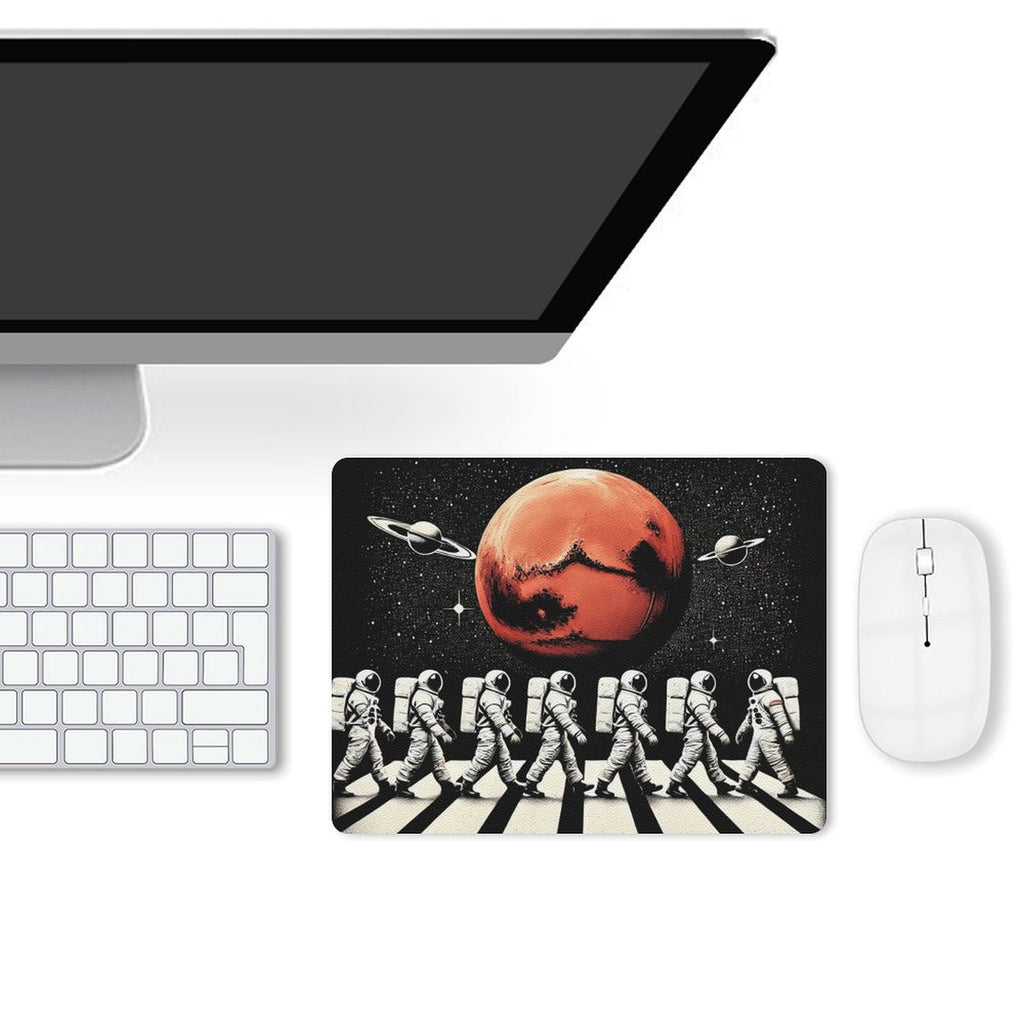 Astronaut Zebra Crossing Leather Mouse Pad Leather Mouse Pad Music Printed Offshore Space