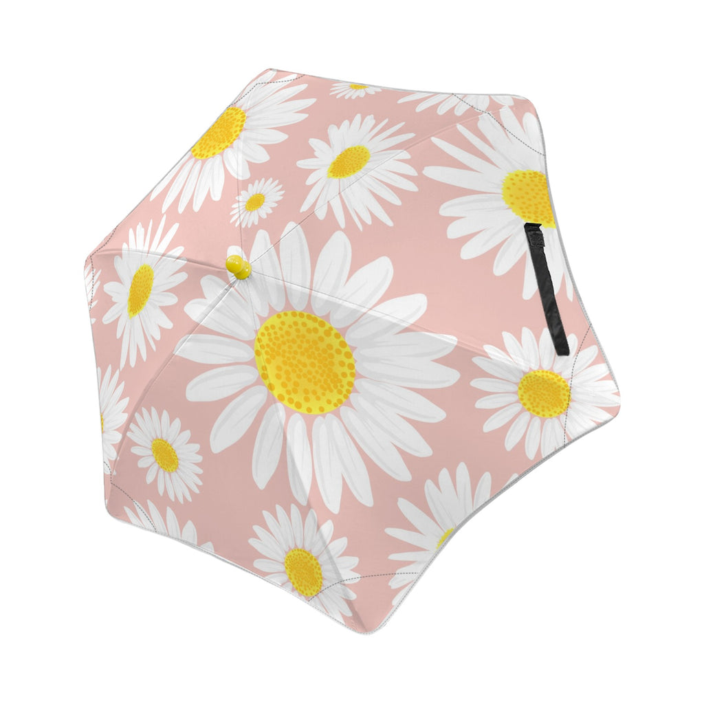 Daisies On Pink Kids Safe Round Corner Umbrella One Size Kids Safe Round Corner Umbrella Plants Printed Offshore