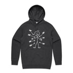 Ow! Everything Hurts Stick Figure Men's AS Colour Hoodie Asphalt Marle Mens Hoodie Printed In Australia