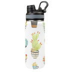 Succulent Pot Plants - Insulated Water Bottle with Dual-Use Lid (18oz) One Size Insulated Water Bottle with Dual-Use Lid (18oz) Plants Printed Offshore