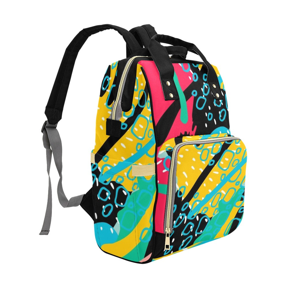 Bright And Colourful - Multi-Function Backpack, Nappy / Diaper Bag