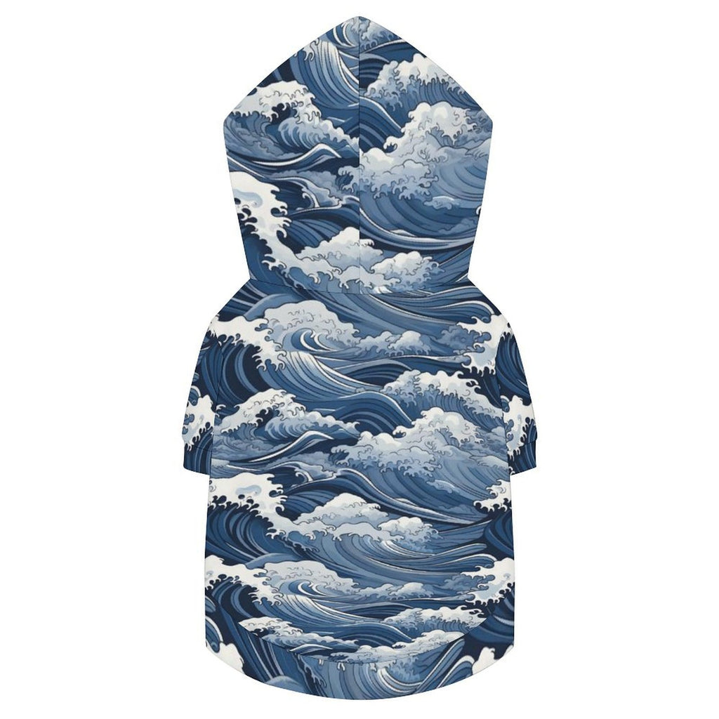 Japanese Waves Pet Hoodie (Small Size)