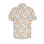 Super Dog Men's Short Sleeve Hawaiian Shirt Men's Hawaiian Shirt (New) animal comic Printed Offshore