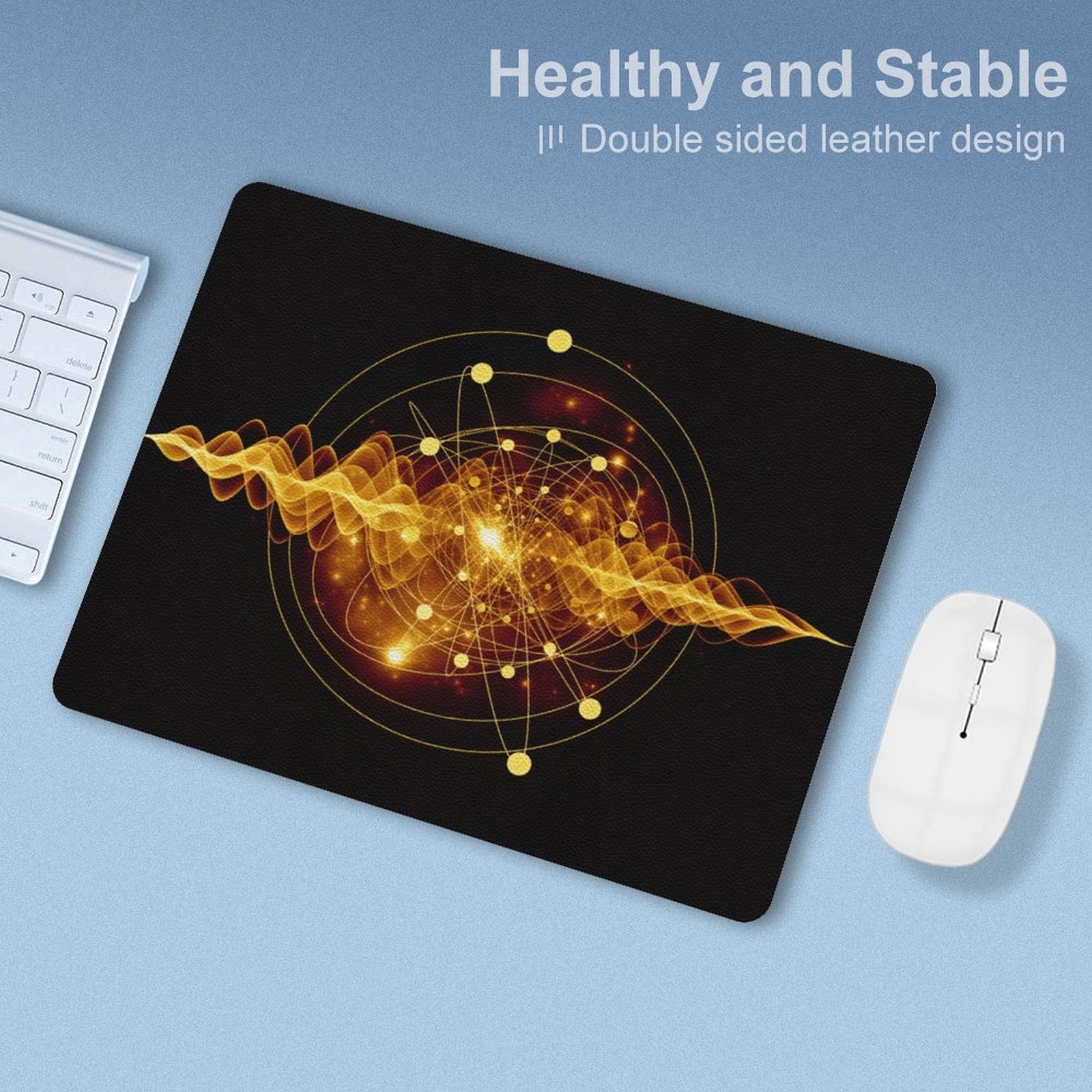 Atomic Wave Leather Mouse Pad Leather Mouse Pad Printed Offshore Science