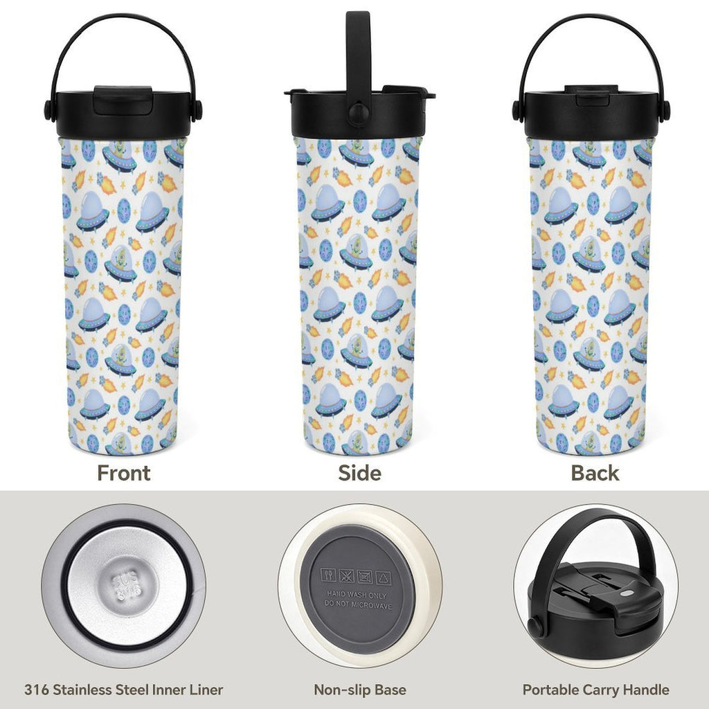 UFO's And Aliens 20oz Tea Tumbler with Carry Handle