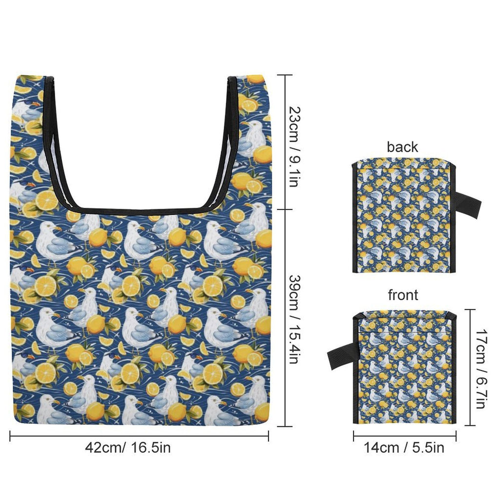 Lemon Seagull Foldable Shopping Bag