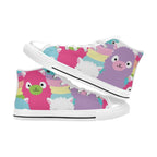 Cute Alpaca - Kids High Top Canvas Shoes