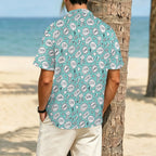 Comic Book Speech Bubbles Men's Crinkle Hawaiian Shirt