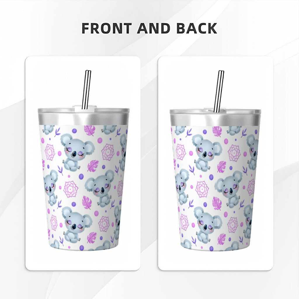 Zen Koala Small Stainless Steel Travel Mug Cup 12oz/350ml