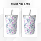 Zen Koala Small Stainless Steel Travel Mug Cup 12oz/350ml